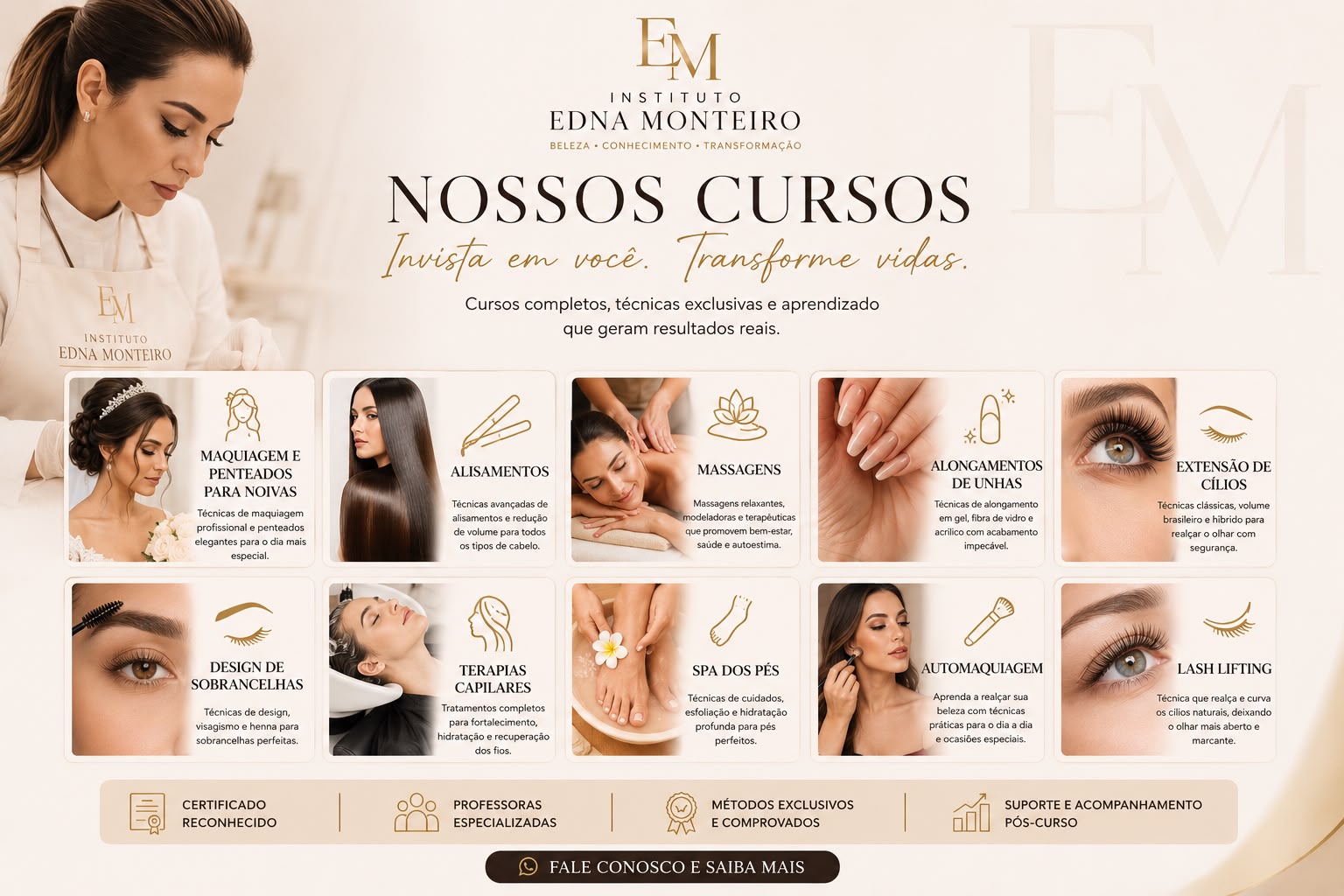 Cursos do Instituto Edna Monteiro